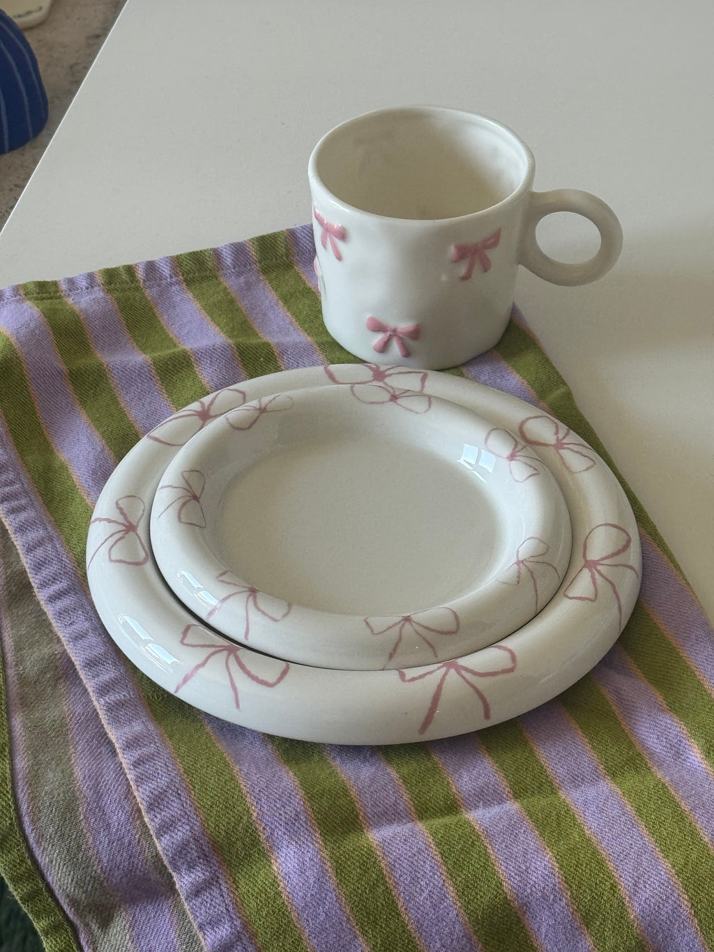 Pink Two Small+ Two X-Small Plate Set