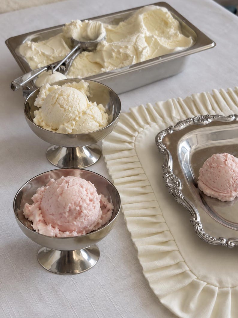 Stainless Steel Ice Cream Cups, Set of 2