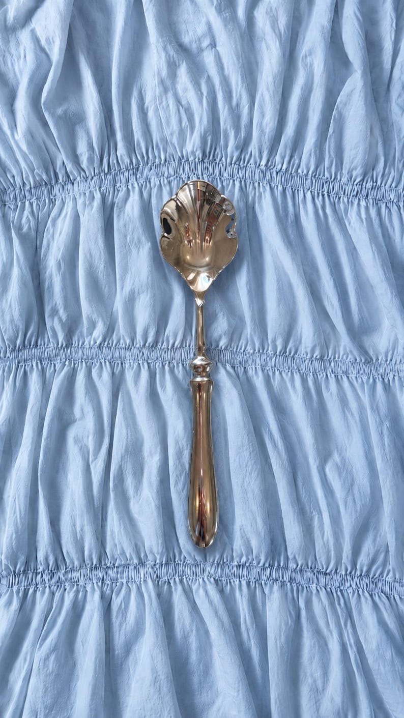 Silver Shell Spoons, Set of 2