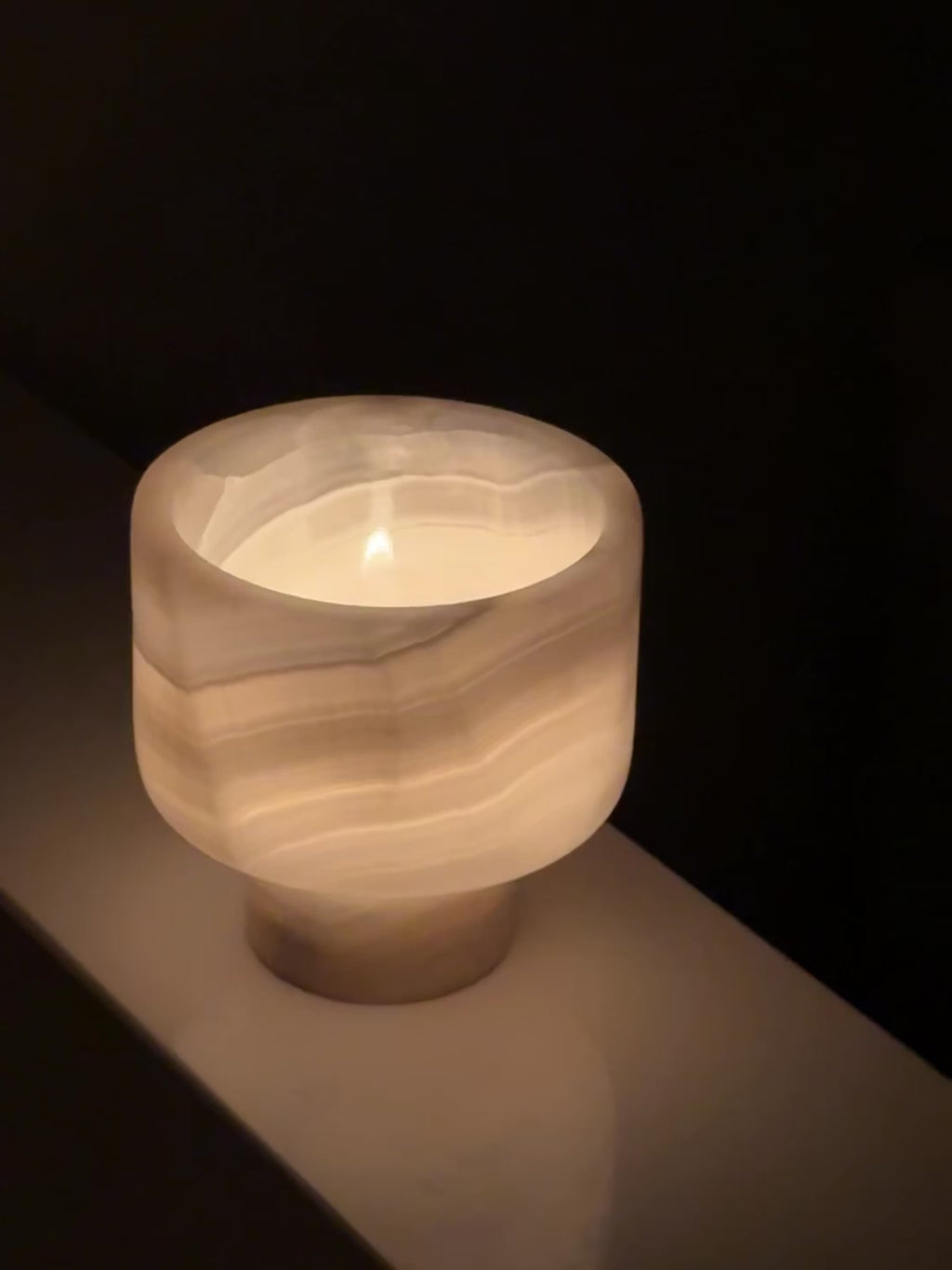 To Saturn (White Onyx Marble)